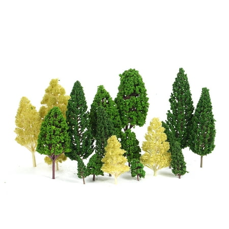 Pack of 27pcs Model Trees Scenery Layout Train Railway Landscape 3-16cm 3
