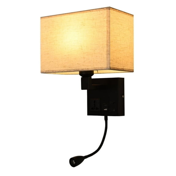 Wall lamps with reading functions Perfect for bedrooms, hallways and guest rooms with its E26 socket (max 36W bulb, bulb not included).