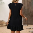 thumbnail image 5 of Jalioing Ruffle Mini Dress for Women Cap Sleeve Sundress Summer Casual Dressy Short Aline Dresses, 5 of 8