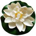 thumbnail image 2 of FengShuiGe 7Pcs 3.9 Inch Artificial Lotus Flower Artificial Flower Pool Aquarium Decoration Eternal Flower Artificial Flower (White), 2 of 8