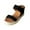 Black, variant on Women's Open Toe Ankle Strap Platform Wedge Sandals Casual Summer Slip On Breathable Leopard Print Beach Sandals Wedge Shoes