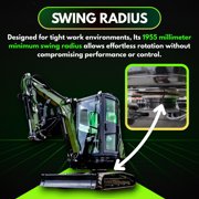 TYPHON TERROR XXV 2.7 Ton Mini Excavator with AC/Heater Cabin | 25.1 HP Kubota D1105 | Retractable Tracks