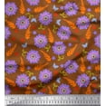 thumbnail image 1 of Soimoi Polyester Crepe Fabric Leaves & Floral Artistic Print Fabric by The Yard 42 Inch Wide, 1 of 3