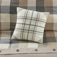 thumbnail image 6 of GDF Studio 7-Piece Herringbone Comforter Set, Farmhouse Plaid Style, Queen Size, Neutral, 6 of 10