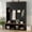 Black, variant on Mintazer 59"W Farmhouse Hall Tree with Bench, Shoe Storage, Cabinets, Coat Racks and Hooks for Hallway, Mudroom, Living Room, Black