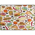 thumbnail image 2 of FREEAM Funny Sandwich Donuts Hamburger Area Rug Mat for Living Dining Dorm Room Bedroom Home Decorative, 63x48 inch, 2 of 6