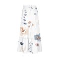 thumbnail image 7 of ShomPort Boho Midi Skirts for Women Elastic High Waist Flowy Swing Long Skirts Loose Comfy A-Linen Summer Skirts (X-Large, White), 7 of 7