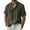 Army Green, variant on Men's Shirts Casual & Comfy Linen Top Summer Beach Wear Solid Holiday Street Short Sleeved Collared Tops