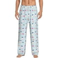 thumbnail image 2 of Goofa Rabbit In The Rain Printed Soft Pajama Pants for Men, Wide Leg Comfy Casual Lounge Yoga Pants-Medium, 2 of 9