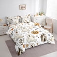 thumbnail image 3 of Manfei Funny Ghost 7-Piece Twin Bedding Sets,Halloween Theme Bedding Comforter Set,Funny Pumpkin Lantern Sheet Sets For Girls Boys,Luxury Bedroom Decor Reversible, 3 of 8