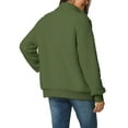 thumbnail image 3 of INSPIRE CHIC Women's Fluffy Fleece Two Pockets Long Sleeve Button Front Closure Casual Coat M Army Green, 3 of 6