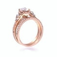 thumbnail image 3 of Gin & Grace 14KT RG Genuine Morganite and Diamond Accent Ring., 3 of 6