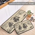 thumbnail image 5 of 2-Piece Kitchen Mat Set Non Slip Washable Floor Mats Decorative Rugs for Kitchen Sink Laundry Vintage Cowboy Illustration, 5 of 7