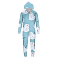 thumbnail image 2 of Odeerbi Matching Family Christmas Pajamas Sets Hooded Onesie Sleepwear Mens Xmas Stripe Print Long Sleeve Plush Jumpsuit Family Parent-Child Wear Loungewear Sleepwear Jammies for Dad, 2 of 7