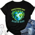 thumbnail image 2 of QHWAUAKFBN T Shirts For Women Trendy Graphic Earth Day Shirt Daily Earth Day Shirt Natural Graphic Short Sleeved Tshirts Top, 2 of 4
