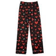 thumbnail image 6 of Lenpel Women's Pajama Sets Valentine's Day Long Sleeve Button down Heart Print Shirt Pj Pants Sleepwear Lounge Set, 6 of 7
