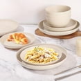 thumbnail image 5 of 32Pcs Wheat Straw Dinnerware Sets, Service for 8, Includes Plates & Bowls, Black Plastic, Microwave & Dishwasher Safe, Durable Party Tableware, Ideal for Valentine's Day, 5 of 10