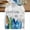 Gray, variant on Blue Surfboard Table Runner, Summer Beach Tropical Coconut Tree Wooden Washable Cotton Linen Table Runners 36 Inches Long, Dresser Scarf Runner for Nightstand/End Tables/Round Tables 13''x36''