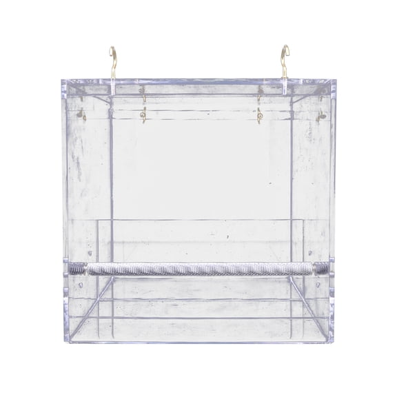 ibasenice Indoor Bird Feeder Acrylic Square Bird Feeder for Parents 1Pack