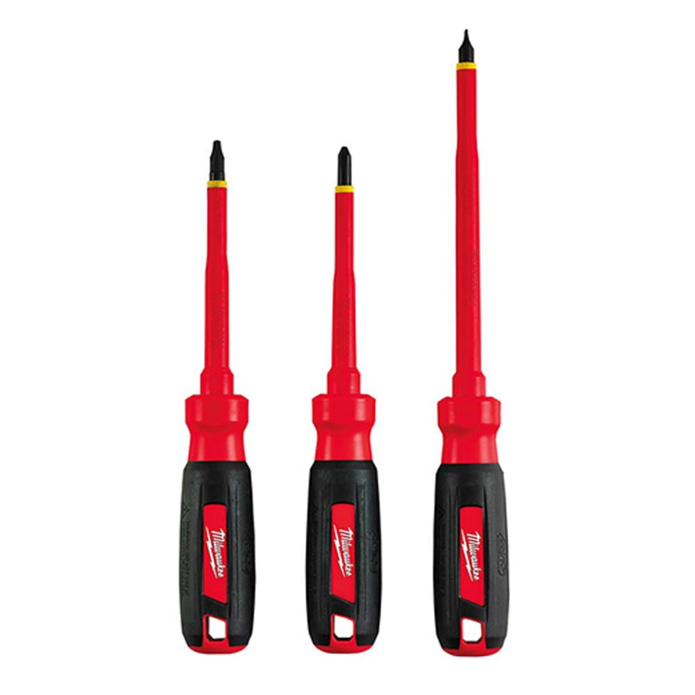 Milwaukee48222202 3Piece 1000V Insulated Screwdriver Set Walmart