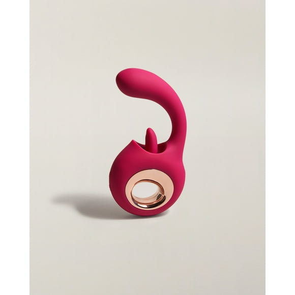 MON+ | Dildo vibrador más movimientos de lengua