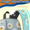 thumbnail image 5 of Daisy Pioneer Flower Blue Pattern 17" School Backpacks for Teens,Waterproof Oxford Fabric,S-Shape Padded Straps for School,Travel,Hiking,Camping, 5 of 6