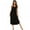 Black, variant on Women V-neck Pajamas Sling Over-knee Loose Dress Underwear,Plus Size Casual Home Soft Wear,S-XXL