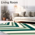 thumbnail image 2 of ODIKA 5'x7' Machine Washable Non-Slip Area Rug, Zigzag Accent Floor Covering with Foldable Design High Traffic Rug, Teal, 588144, 2 of 7
