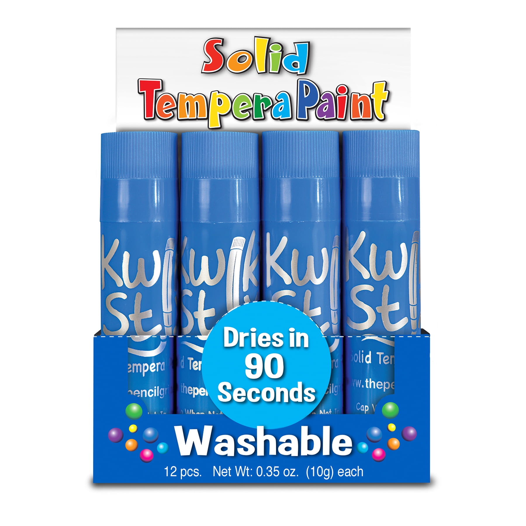 Kwik Stix Tempera Paint Sticks, Single Color Pack, Light Blue, 12 per Pack, 2 Packs