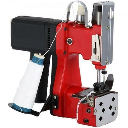 110V Closing Machine Portable Sewing Electric Stitcher Bag Closer for GK9-890 Knitted Bag Sealing Closing, Red
