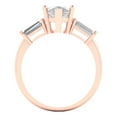 thumbnail image 4 of Three-Stone Engagement Ring for Women - 2.5ct White Sapphire in 14K Rose Gold Promise Ring, 4 of 6