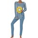 thumbnail image 2 of Puntoco Traje Casual De Mujer Con Cuello Redondo Y Manga Larga Estampado + Pantalón Largo Azul Cielo M, 2 of 5
