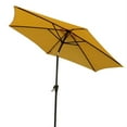 thumbnail image 2 of 8.8 FT Patio Umbrella, Aluminum Market Umbrella with Push Button Tilt and Crank Lift, Outdoor Table Umbrella with 42 Pounds Round Resin Umbrella Base for Garden, Deck, Backyard, Pool, Yellow, 2 of 6