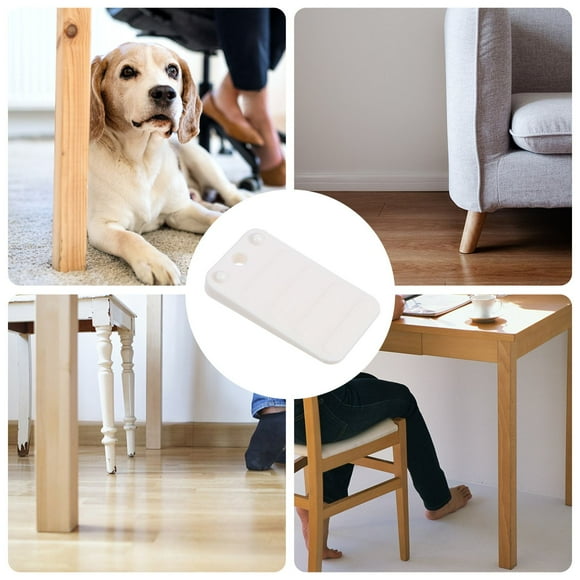 OULII 6Pcs Bed Foot Pads White Plastic Buffering Raising Pad for Sofa Leg
