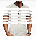 thumbnail image 3 of Men’s Short Sleeve Round Neck T-Shirt Front Placket Contrast Color Cuffs Summer Top, 3 of 7