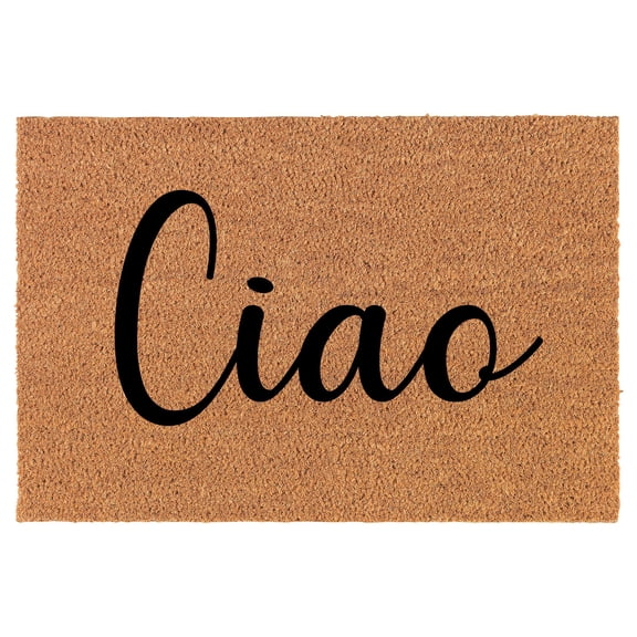 Coir Doormat Front Door Mat New Home Closing Housewarming Gift Ciao (24" x 16" Small)
