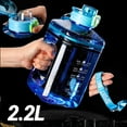 thumbnail image 2 of 2.2L Water Bottle Large Capacity Time Scale with Portable Handle Motivational Shaker Bottle for Gym, 2 of 8