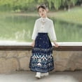 thumbnail image 2 of Otqutp Girls Chinese Traditional Skirts Shirt Set Embroidery Buckle Collar 𝗧ang Suit for Kids Retro Elegant New Year Clothes, 2 of 6
