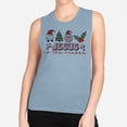 thumbnail image 2 of Smiley Jesus Is the Reason Christmas Women's Muscle Tank X-Large Stonewash Denim, 2 of 5