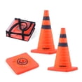 thumbnail image 1 of [Paquete de 2] Conos plegables HiGiant para seguridad vial, 45 cm, color naranja, 1 of 9