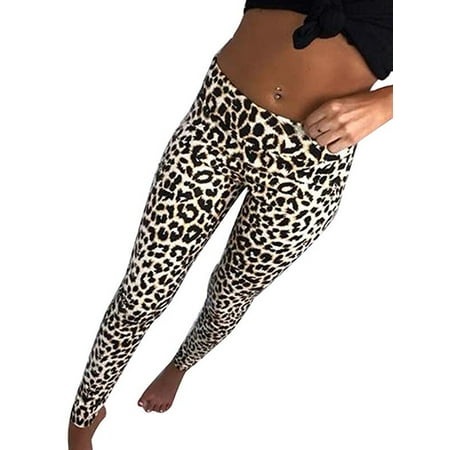 Women Ladies Leopard Snake Animal Print High Waist Soft Stretchy Leggings Pants
