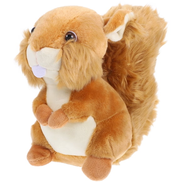 1 pieza de juguete de ardilla de dibujos animados, muñeco de peluche corto, adorno de peluche, suministro de arreglo para sofá, regalo creativo para la tienda del hogar
