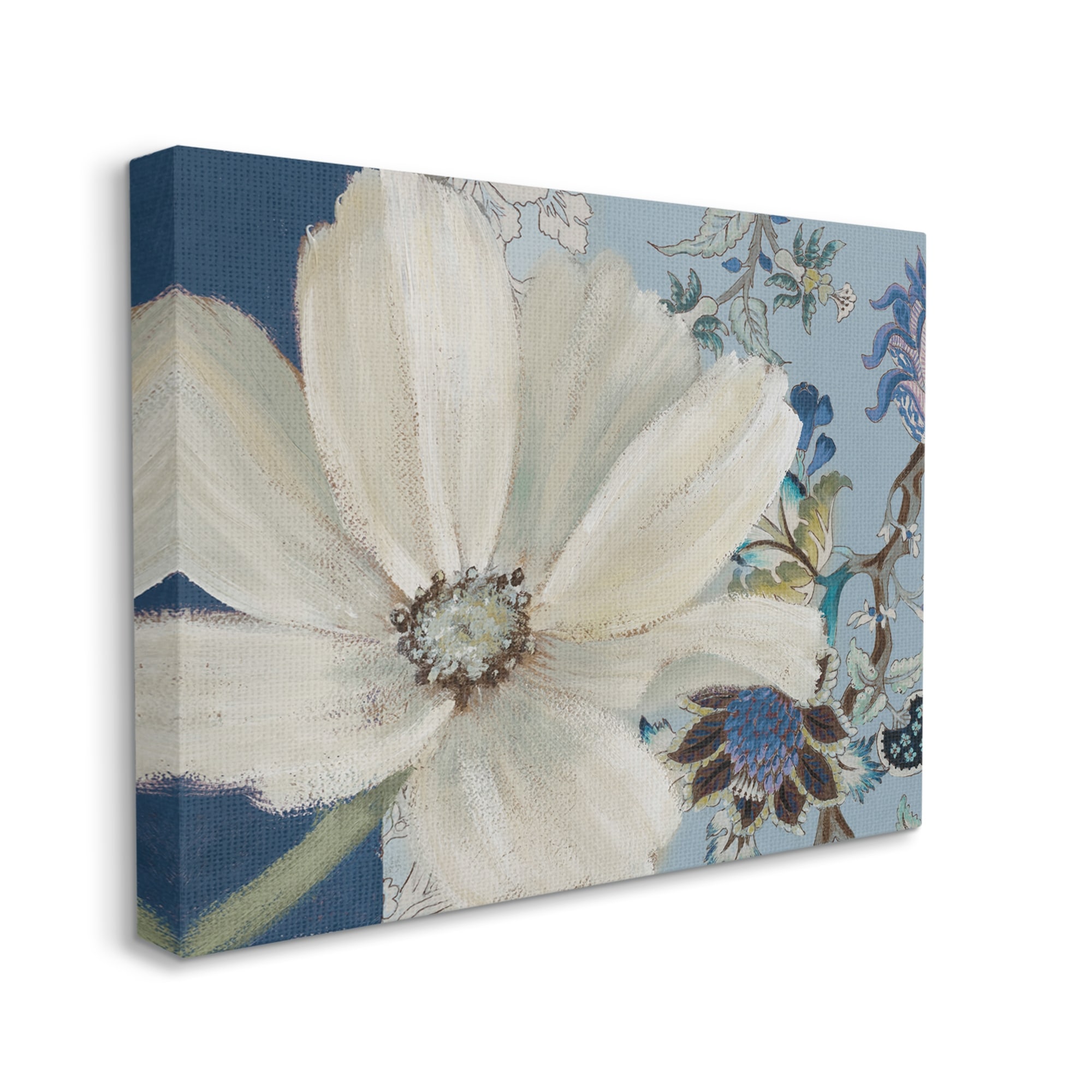 Stupell Industries Looming Cosmo Flower Vivid Floral Paisley Vine Pattern,48 x 36, Design by Lanie Loreth