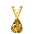 thumbnail image 2 of Mauli Jewels Engagement Necklace for Women 0.70 Carat Pear Citrine Pendant 4-prong 14k Yellow Gold|Silver Chain, 2 of 4