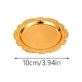 thumbnail image 3 of Outdor Decorative Serving Tray Metal Jewelry Dish And Vanity Organizer Round Snack Platter For Parties Tabletop Plate For Dessert And Candles, 3 of 4