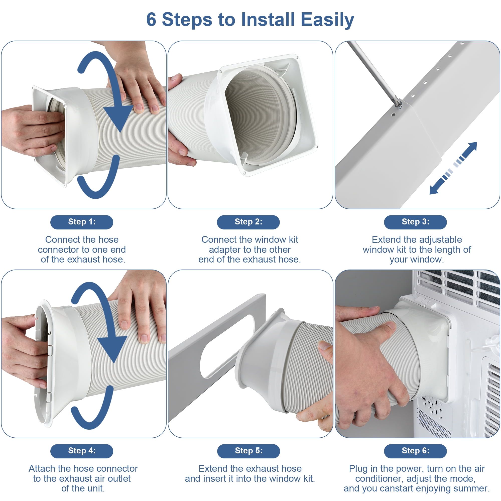 Agtana 10000 BTU (14000 BTU ASHRAE) Portable Air Conditioner Cools Room up to 700 sq.ft, 3-in-1 Portable AC Unit with Dehumidifier & Fan, Including Remote Control, DIY Window Kit