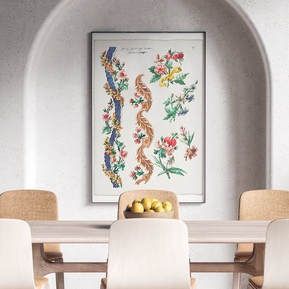 Floral Designs and Floral Bands - 1784 | Giacomo Cavenezia | Premium Fine Art Print | 18th Century Italian | Botany Art | Botanical | Plant Art | Nature Art