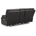 thumbnail image 6 of Signature Design by Ashley Mountainous Black Power Reclining Loveseat, 6 of 16
