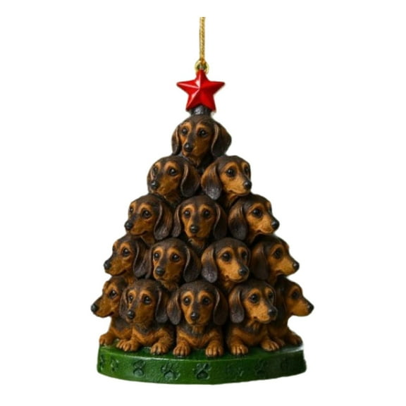 Orangide Dog Ornaments for Christmas Tree, Handmade Commemorative Guardian Doorbell,Christmas Ideal Gifts for Pet Lovers
