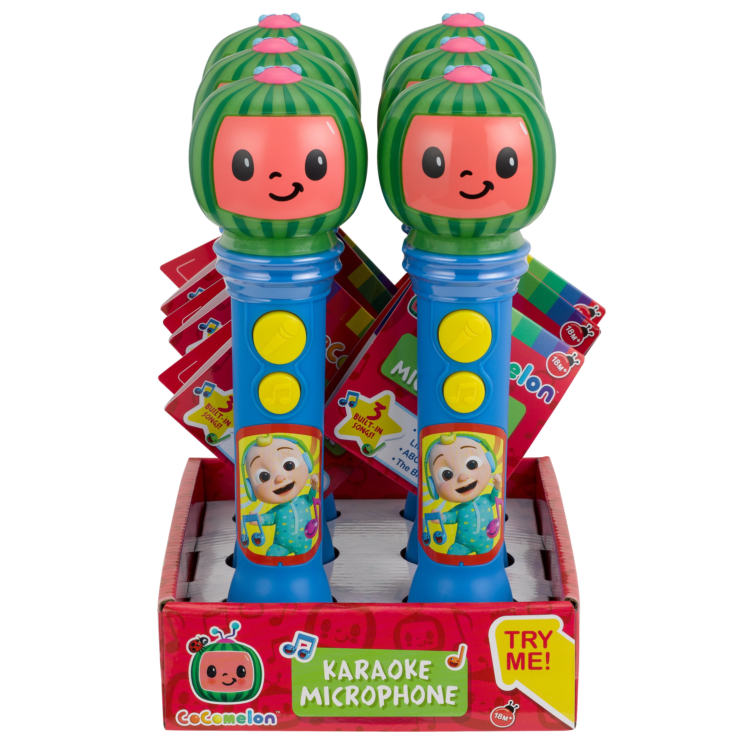 Cocomelon Sing Along Microphone, Includes Built-in Music and Lights, Children Ages 18+ Months